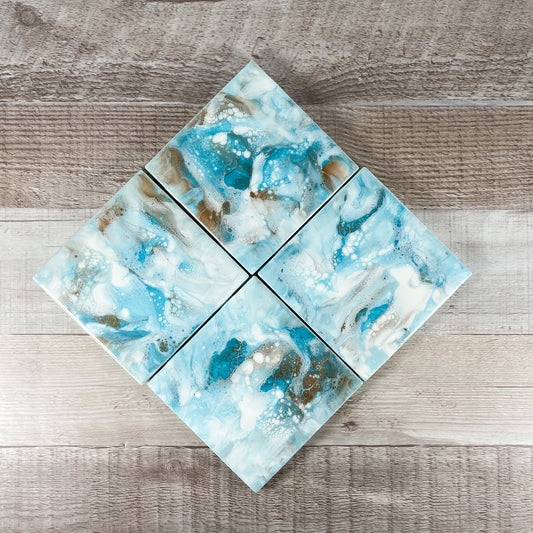 Outer Banks Vibes Handmade Coaster Set image 0