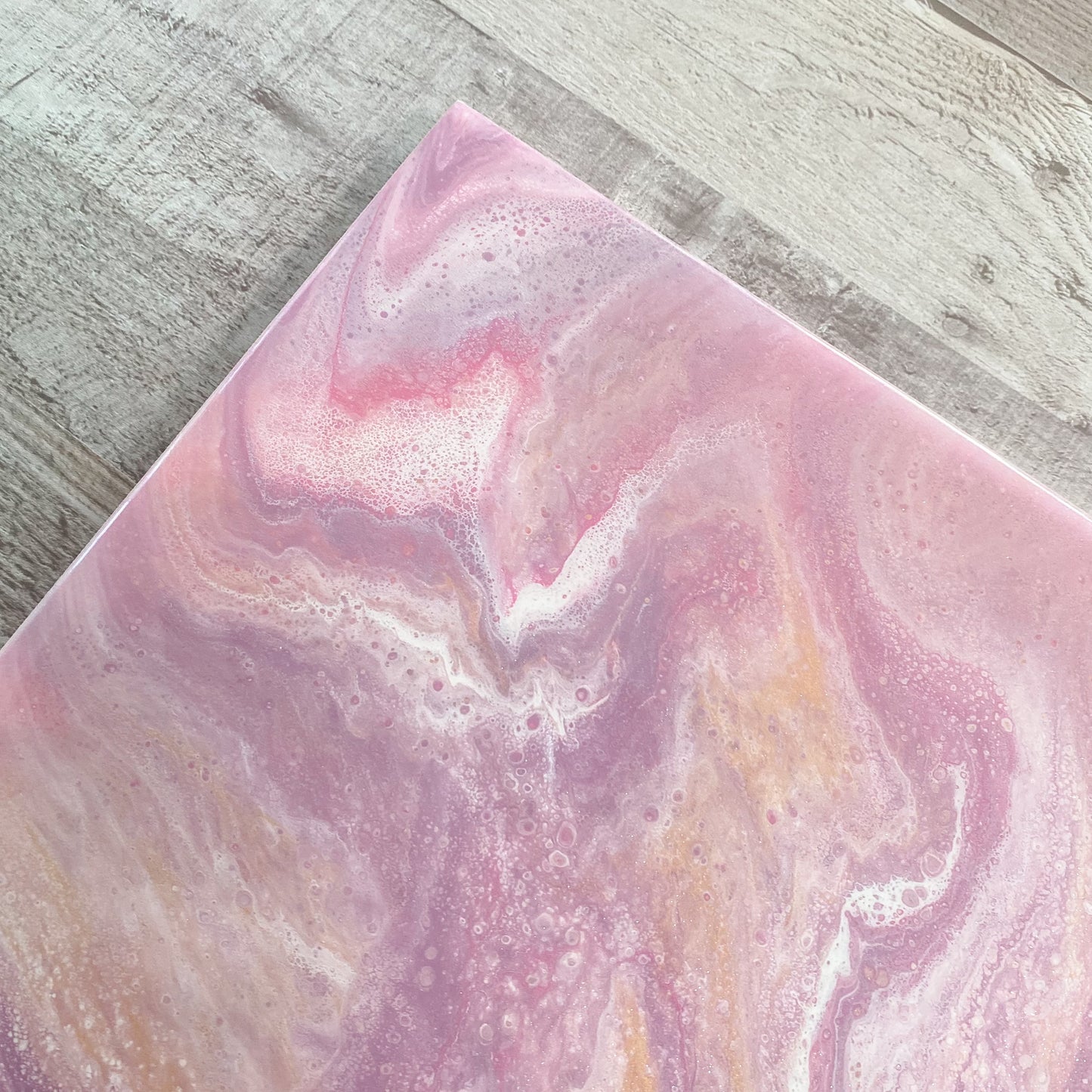 Pink Gemstone Inspired Resin Wall Art image 1