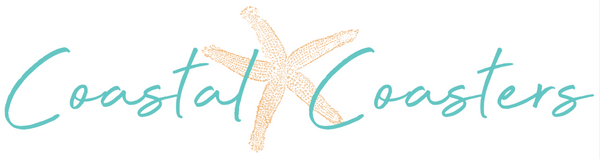 Logo of Coastal Coasters with a starfish design on a white background