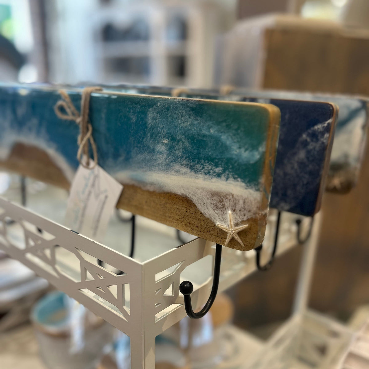 Ocean Resin Coat Hanger. 