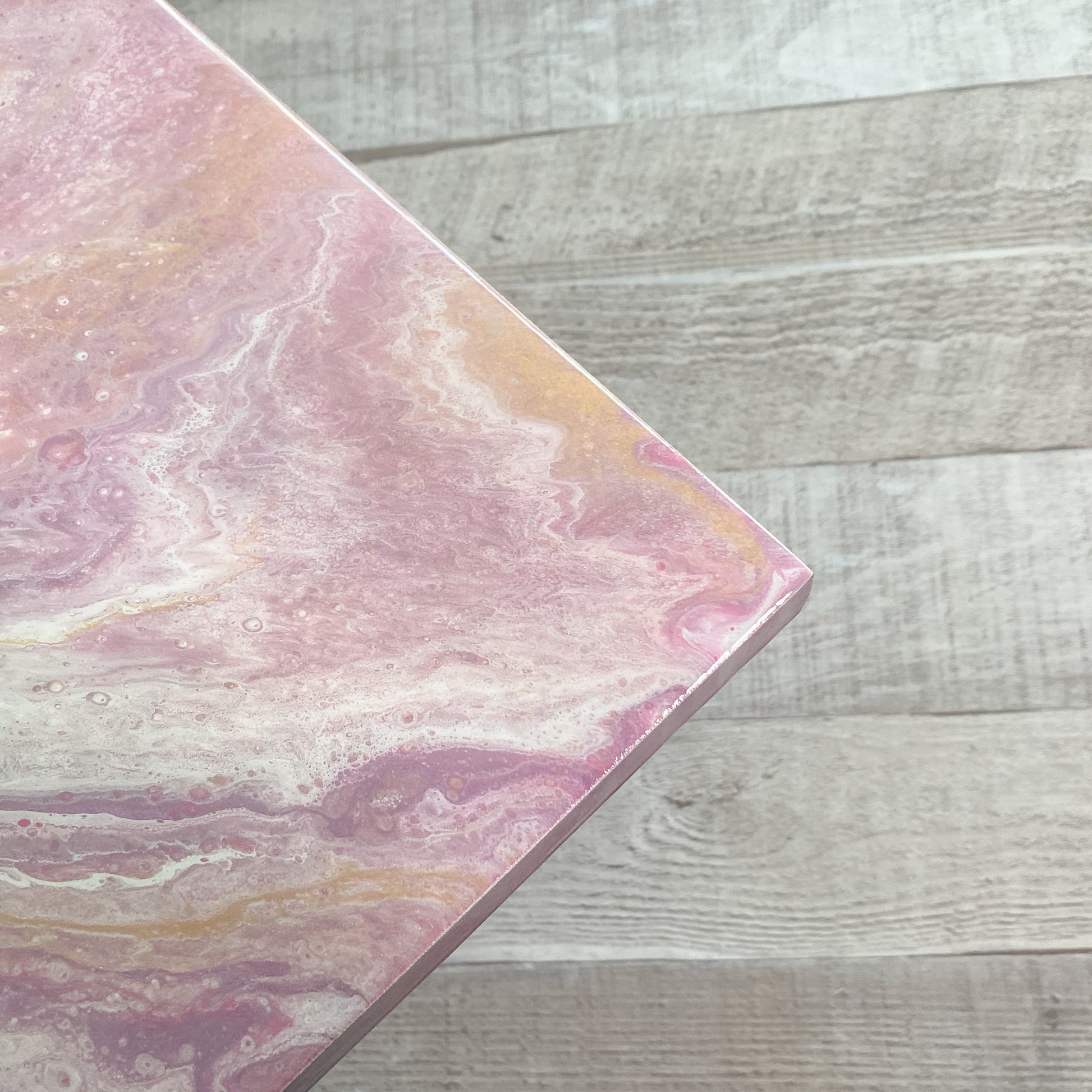 Pink Gemstone Inspired Resin Wall Art image 4