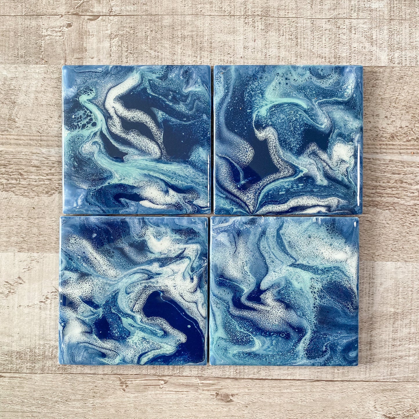 Beachy Waters Handmade Coaster Set image 0