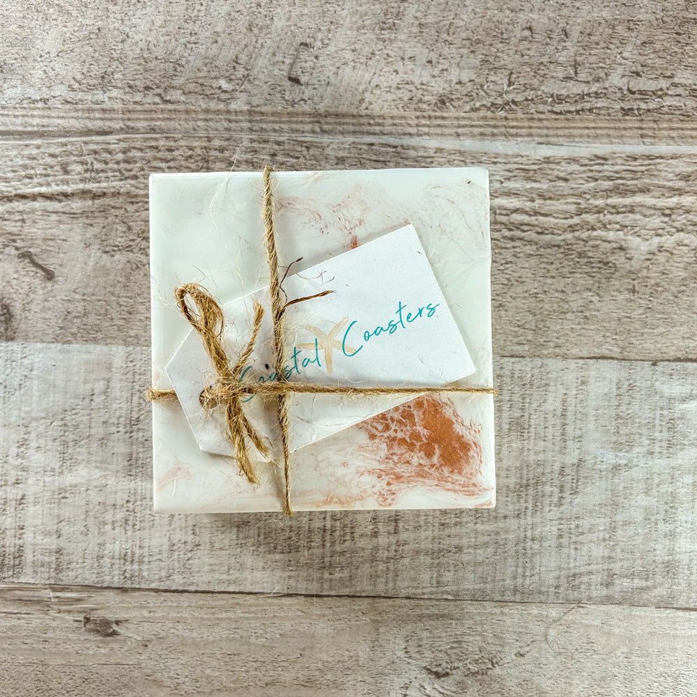 Rose Gold Twist Handmade Coaster Set image 2