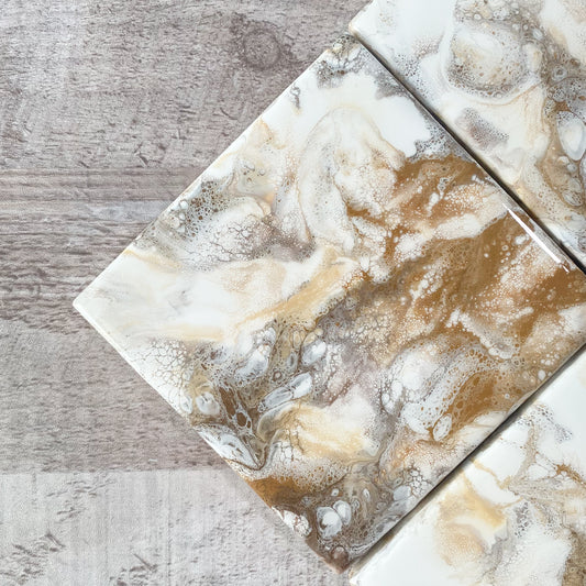 Earthy Elegance Style Handmade Coaster Set image 1