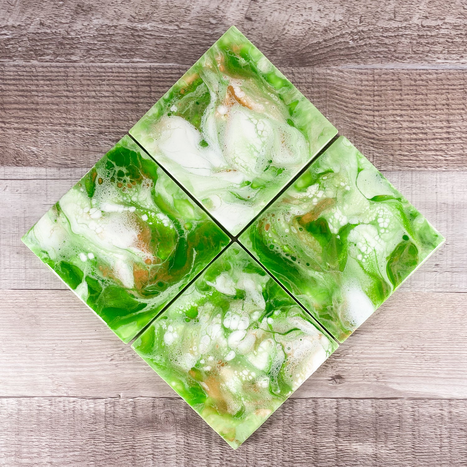 Green & Gold Gift Set - Coaster & Tray Gift Set image 5
