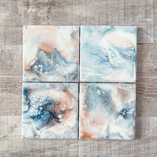 Beach House Dreams Handmade Coaster Set image 0