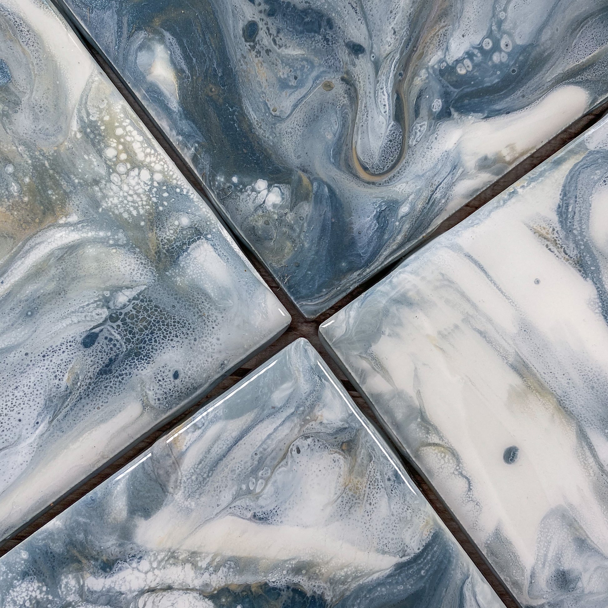 Pewter Tones Table Coaster Set image 2