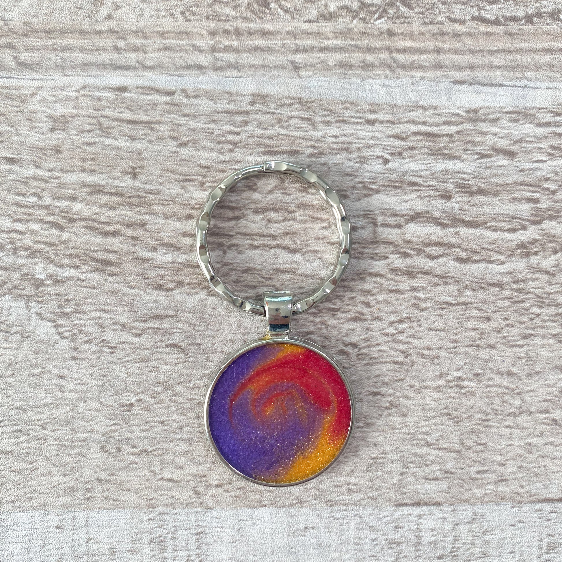 Sunset Vibes Metal Keychains image 0