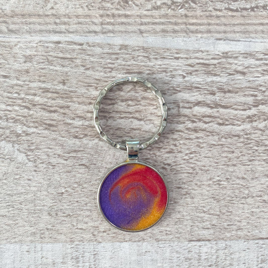 Sunset Vibes Metal Keychains image 0