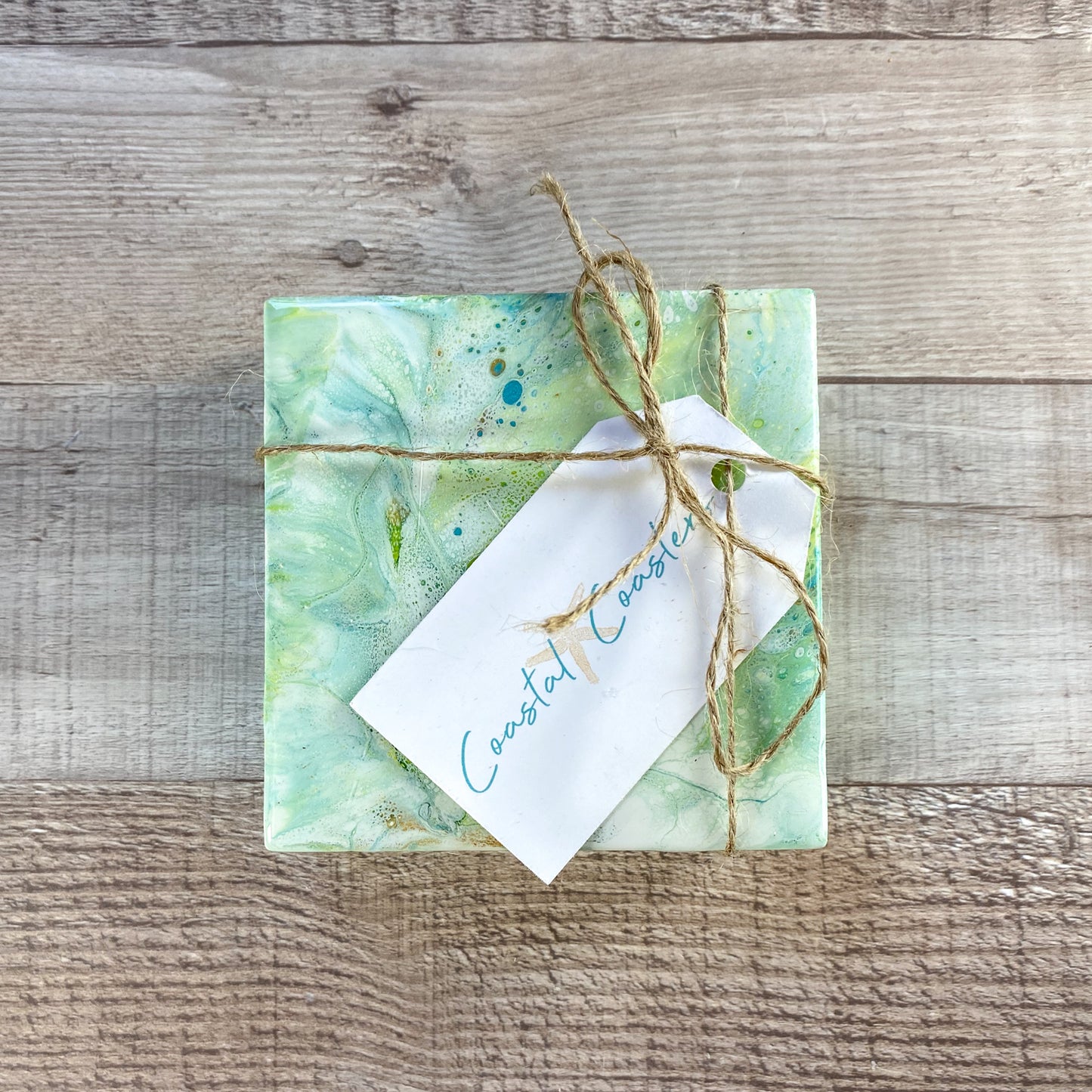 Island Style Handmade Coaster Set image 1