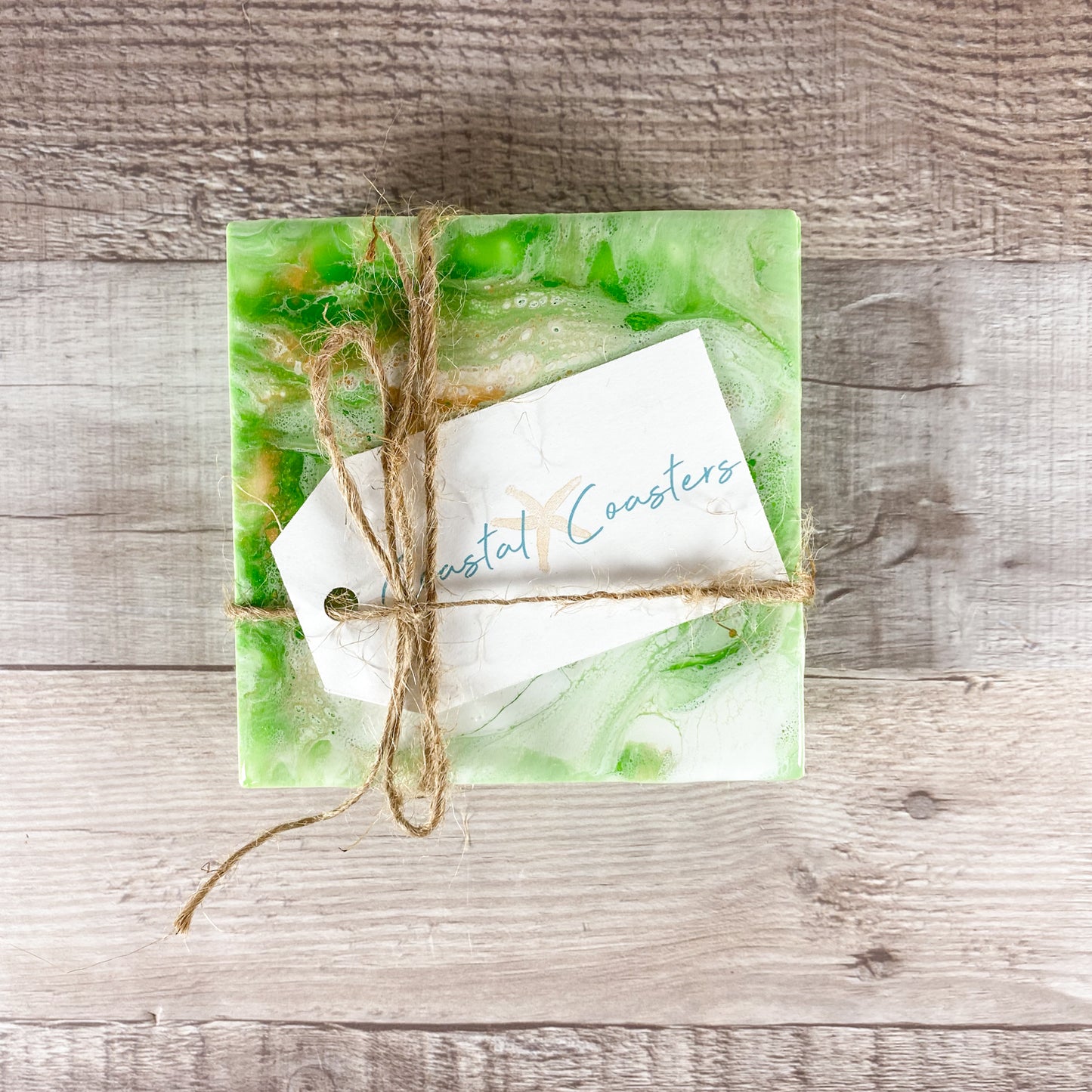 Green & Gold Gift Set - Coaster & Tray Gift Set image 4