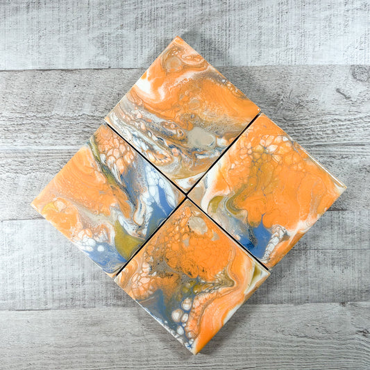 Summer Sunset Vibes Handmade Coaster Set image 0