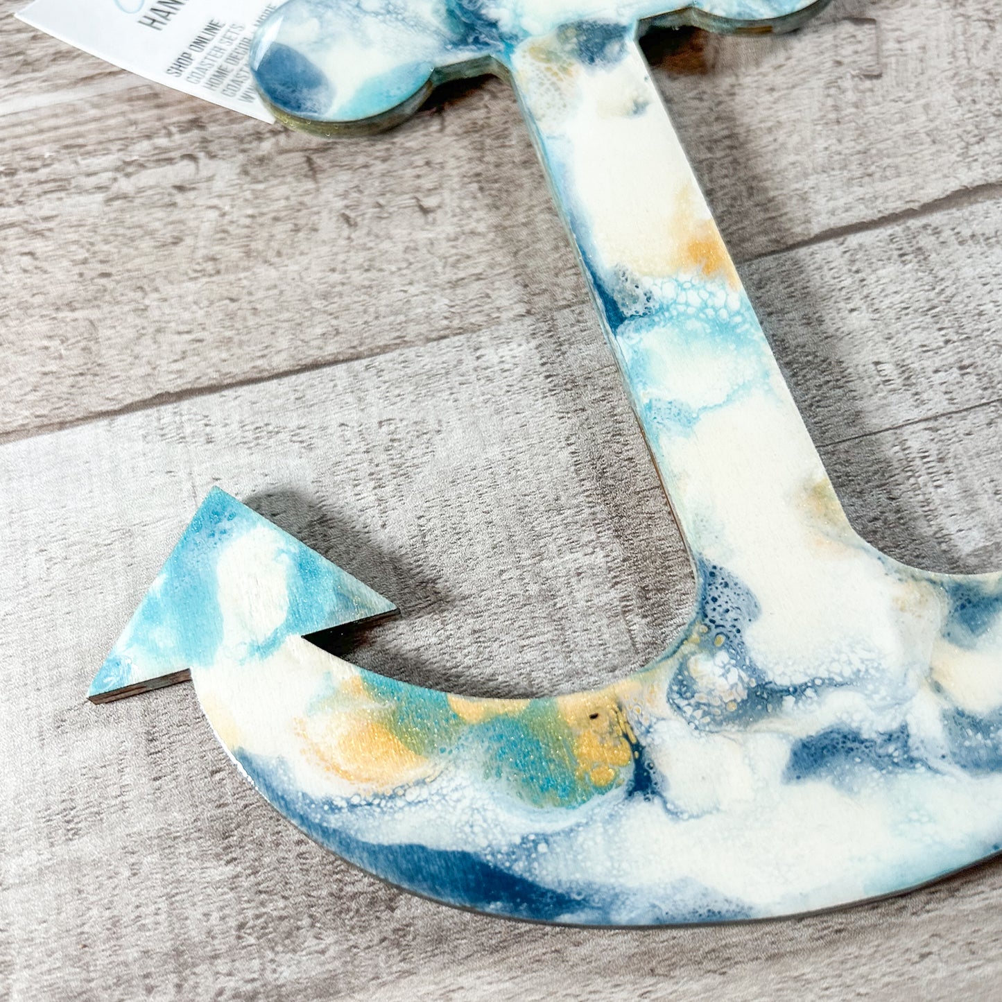 Anchor Wall Art - Wood and Resin Coastal Theme image 3