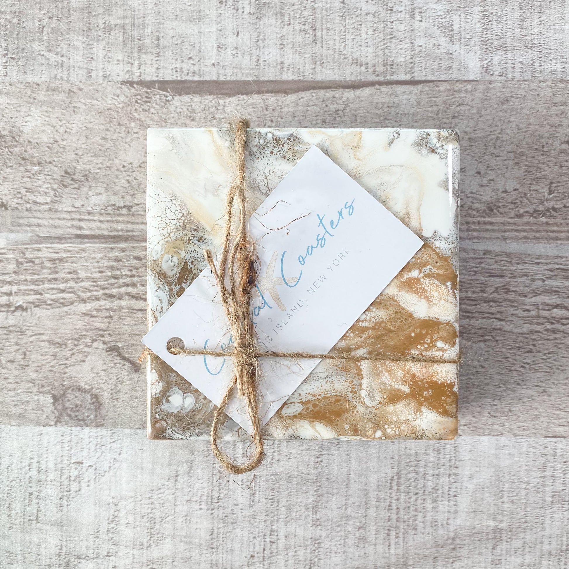 Earthy Elegance Style Handmade Coaster Set image 2