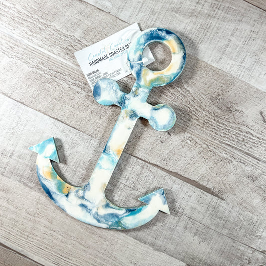 Anchor Wall Art - Wood and Resin Coastal Theme image 0