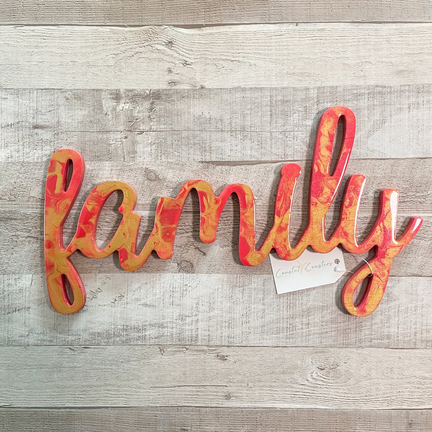Wood and Resin Letter Art - Family image 0
