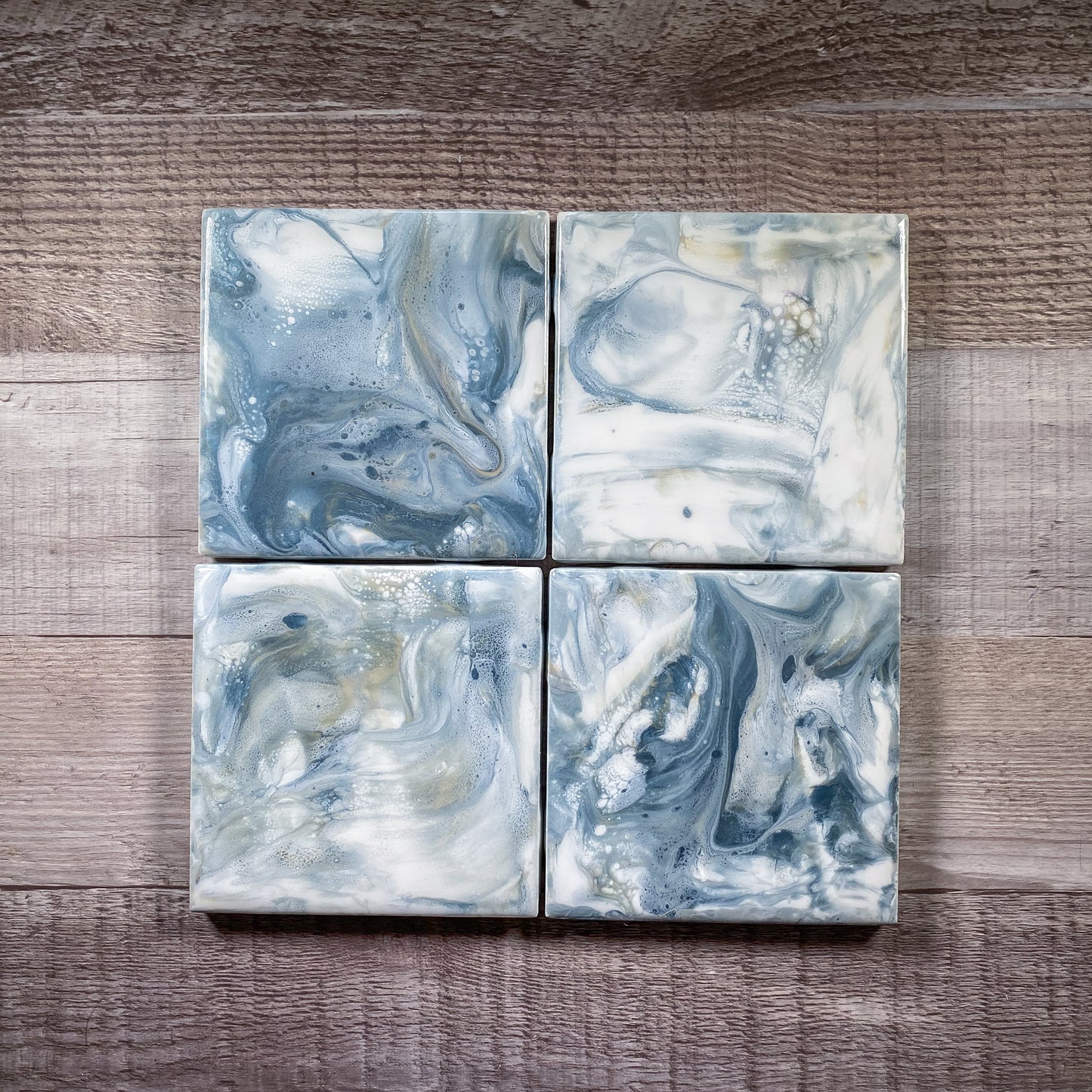 Pewter Tones Table Coaster Set image 3