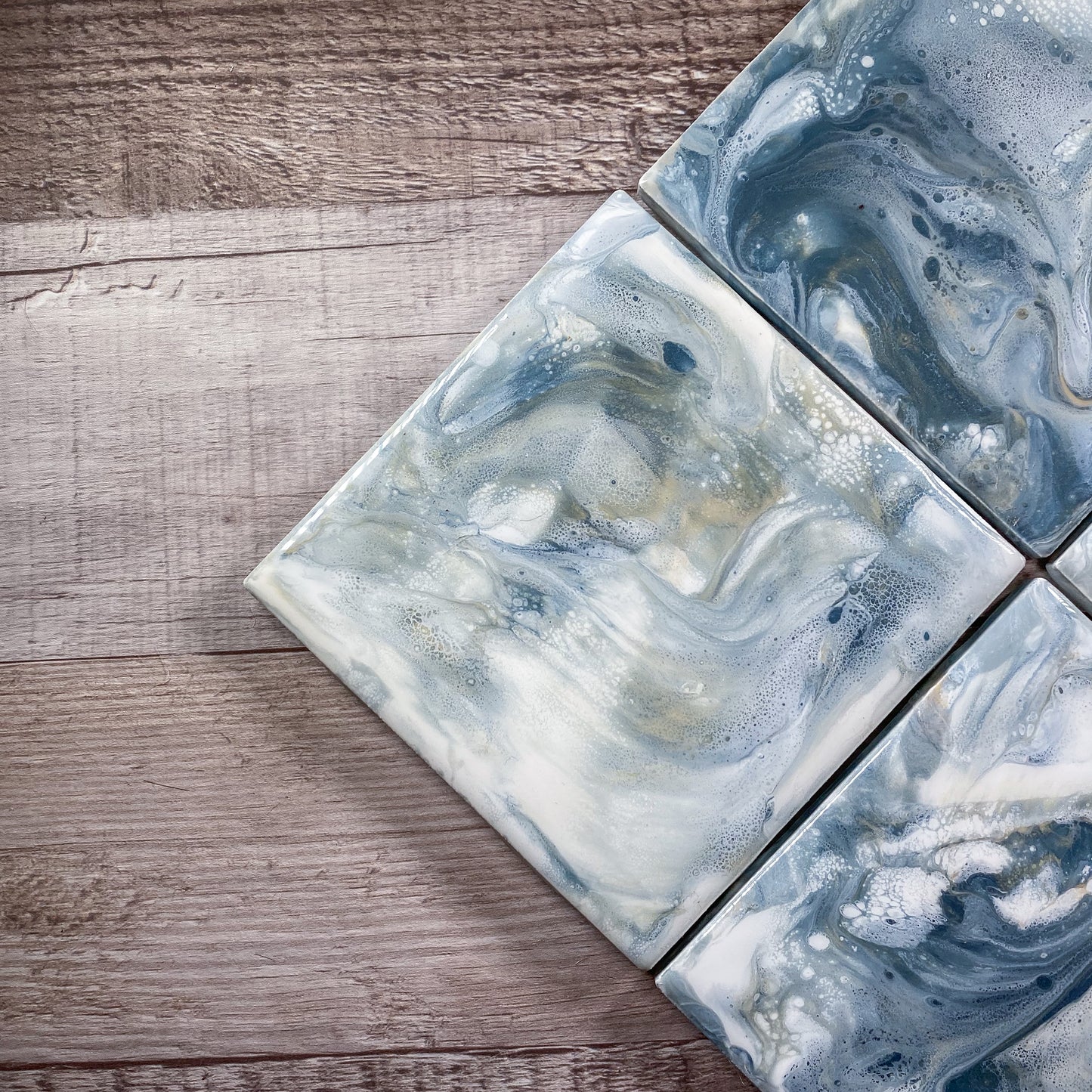 Pewter Tones Table Coaster Set image 4