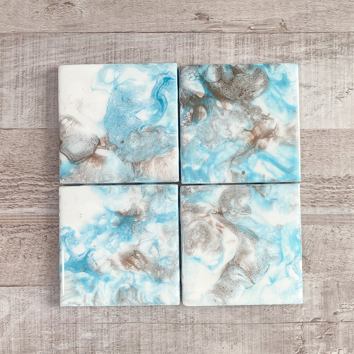 Coastal Home Style Handmade Coaster Set image 0