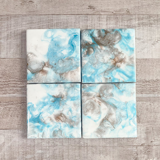 Coastal Home Style Handmade Coaster Set image 0