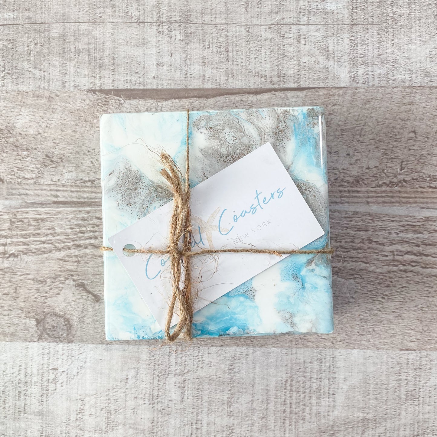 Coastal Home Style Handmade Coaster Set image 4