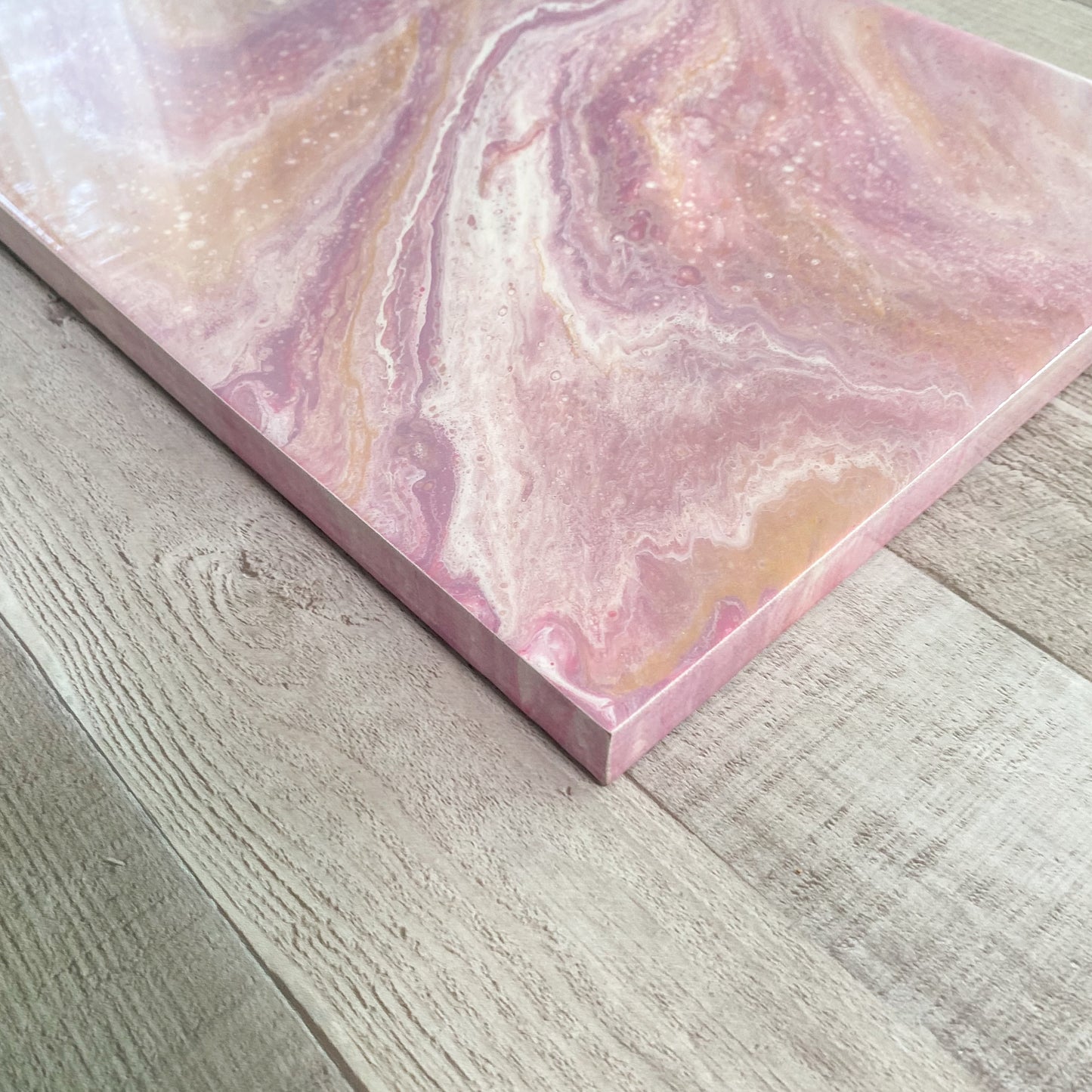 Pink Gemstone Inspired Resin Wall Art image 2